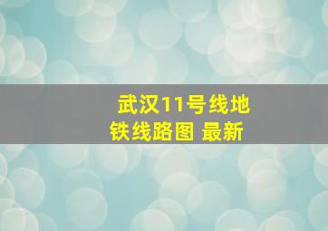 武汉11号线地铁线路图 最新